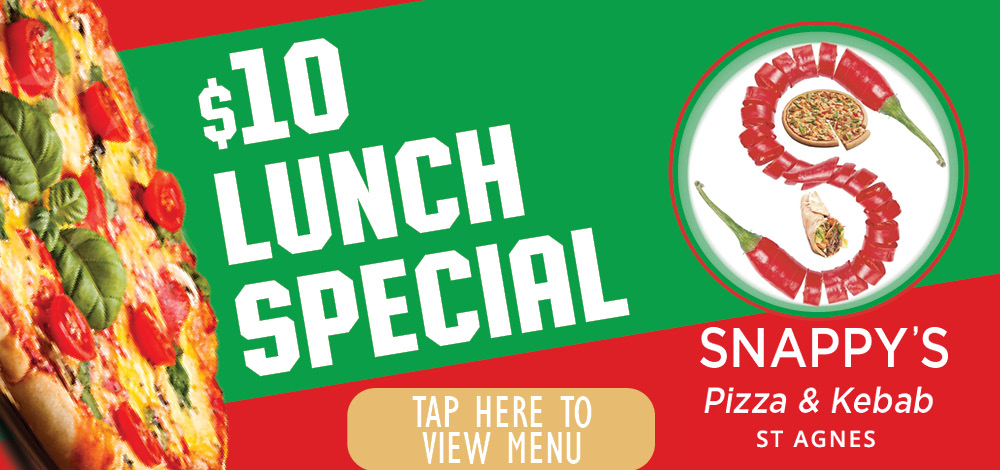 Snappy's Pizza, Pida & Kebab's Lunchtime Special October 2024